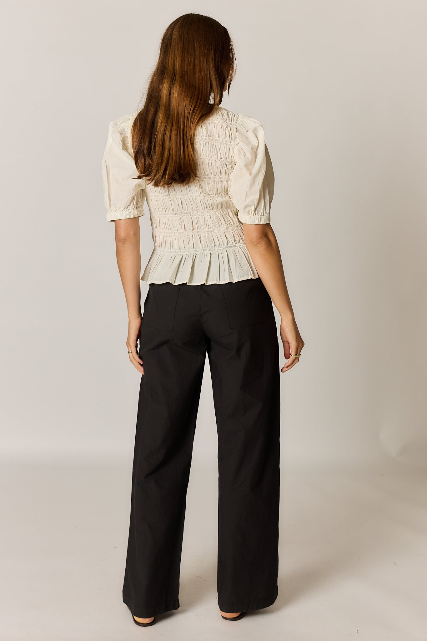 Pyke Shirred Top Coconut