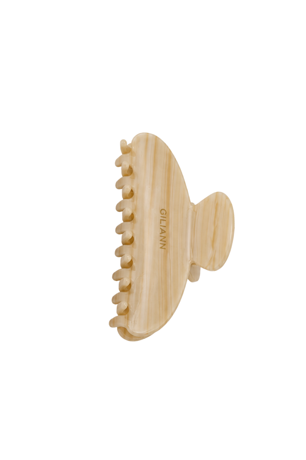 Claw Clip Butter Cream Stripe