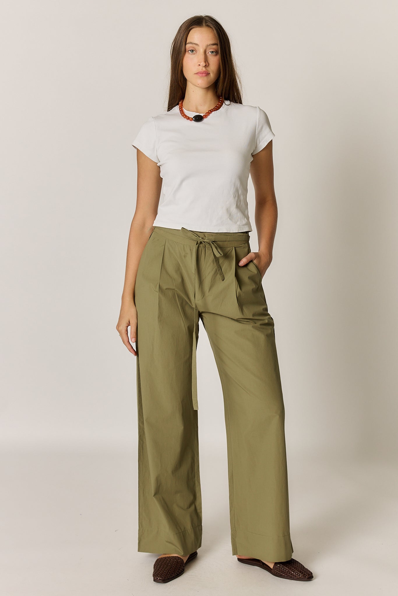 Floyd Tie Pant Olive