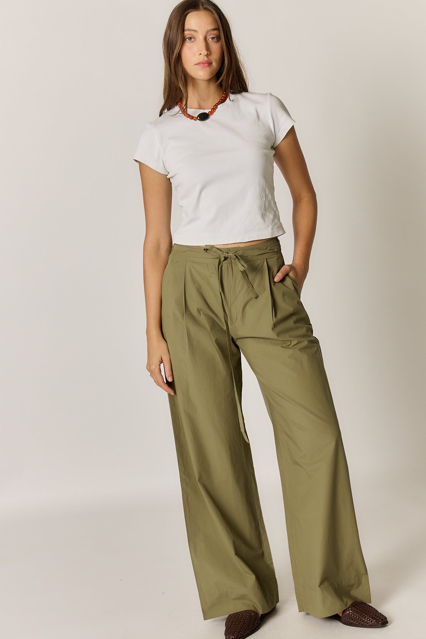 Floyd Tie Pant Olive