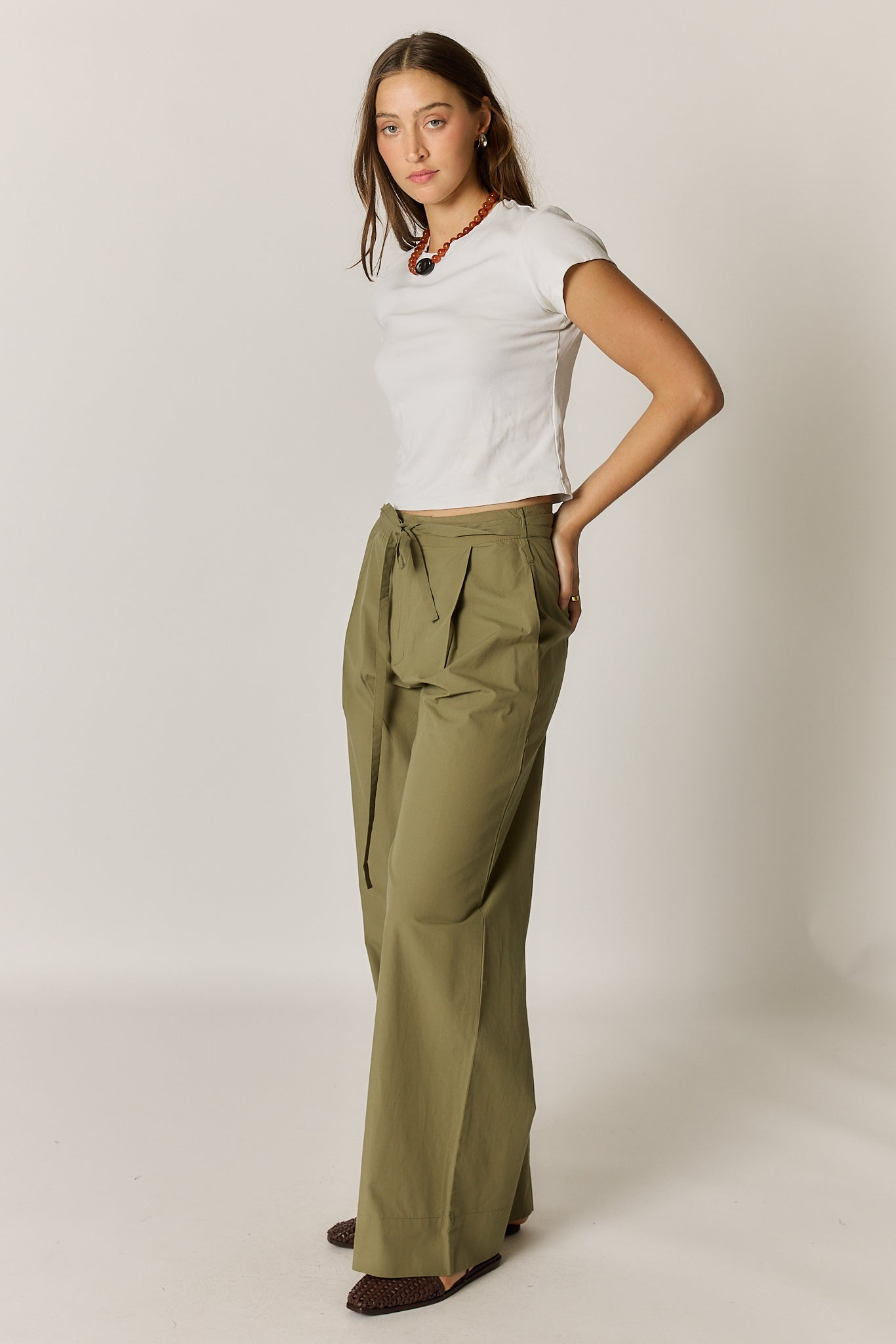 Floyd Tie Pant Olive