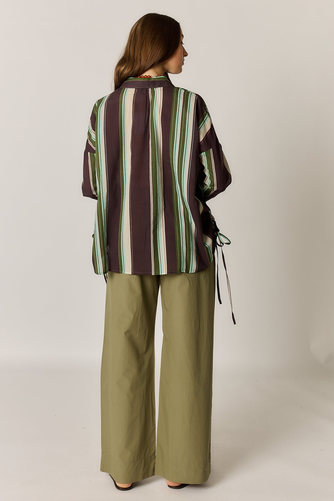 Joni Shirt Burgundy Stripe