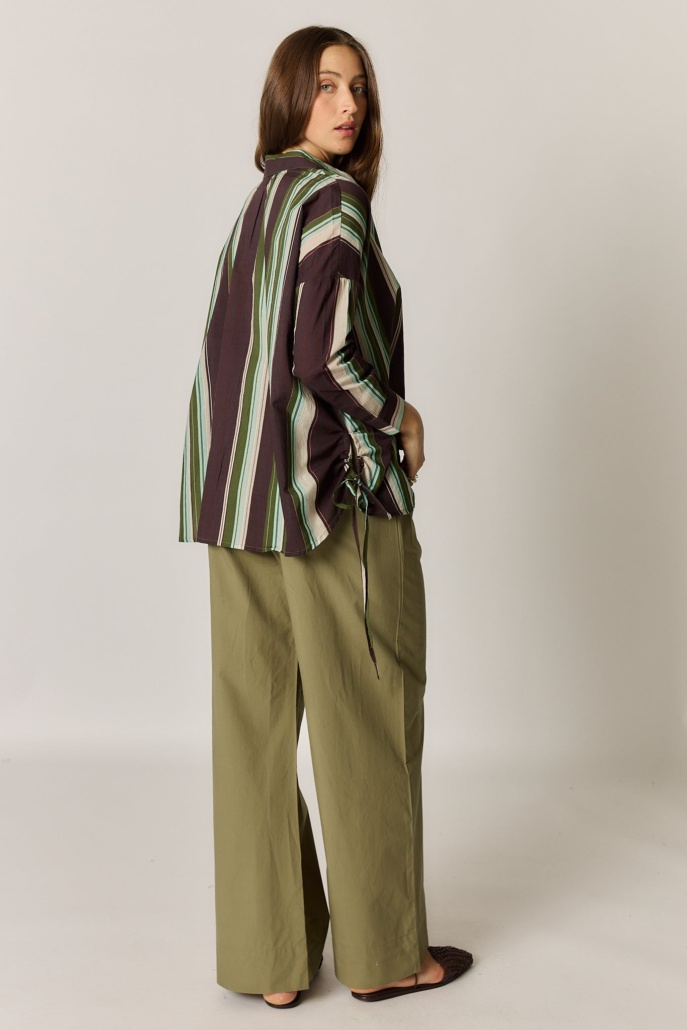 Joni Shirt Burgundy Stripe