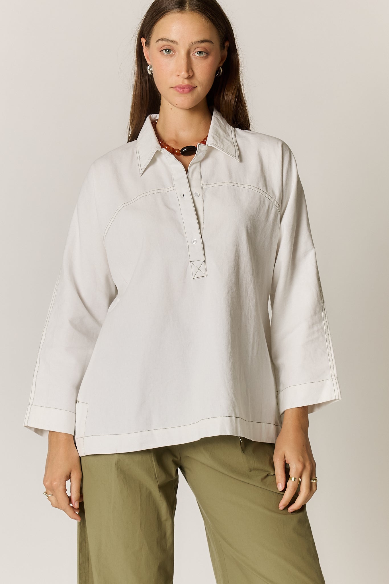 Patti Shirt White Twill
