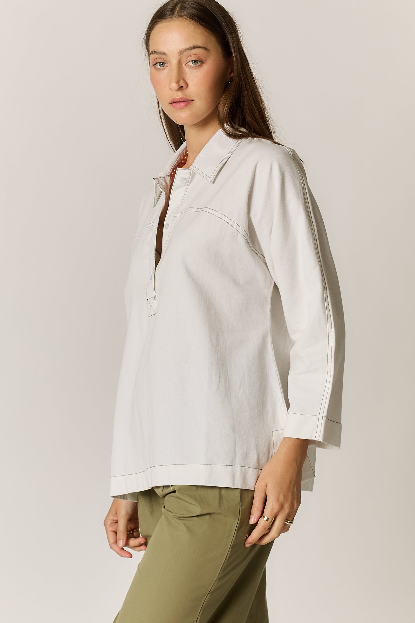 Patti Shirt White Twill