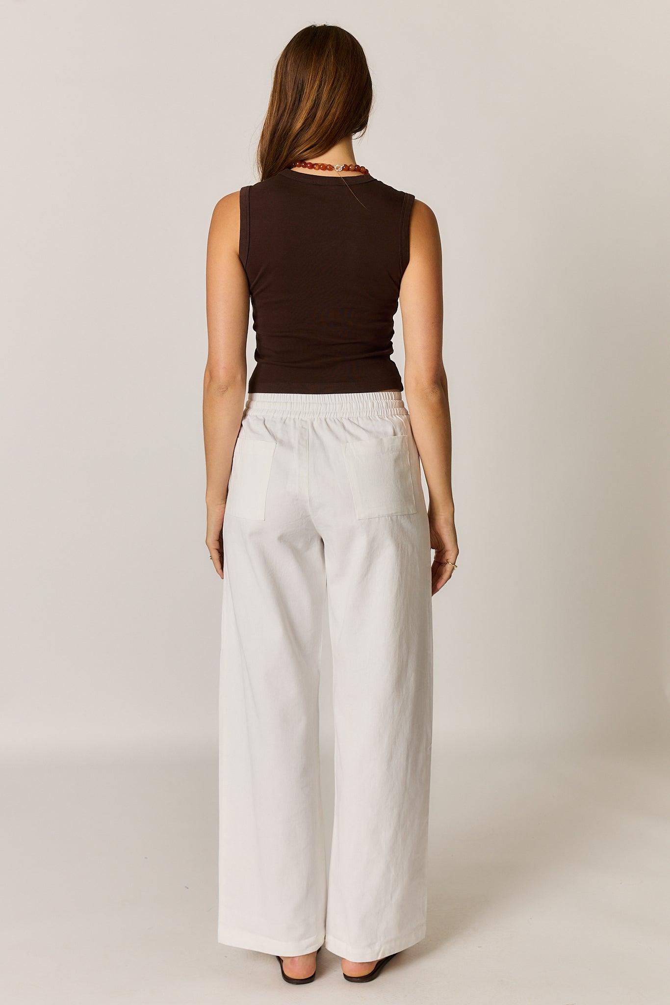 Alma Pocket Pant White Twill