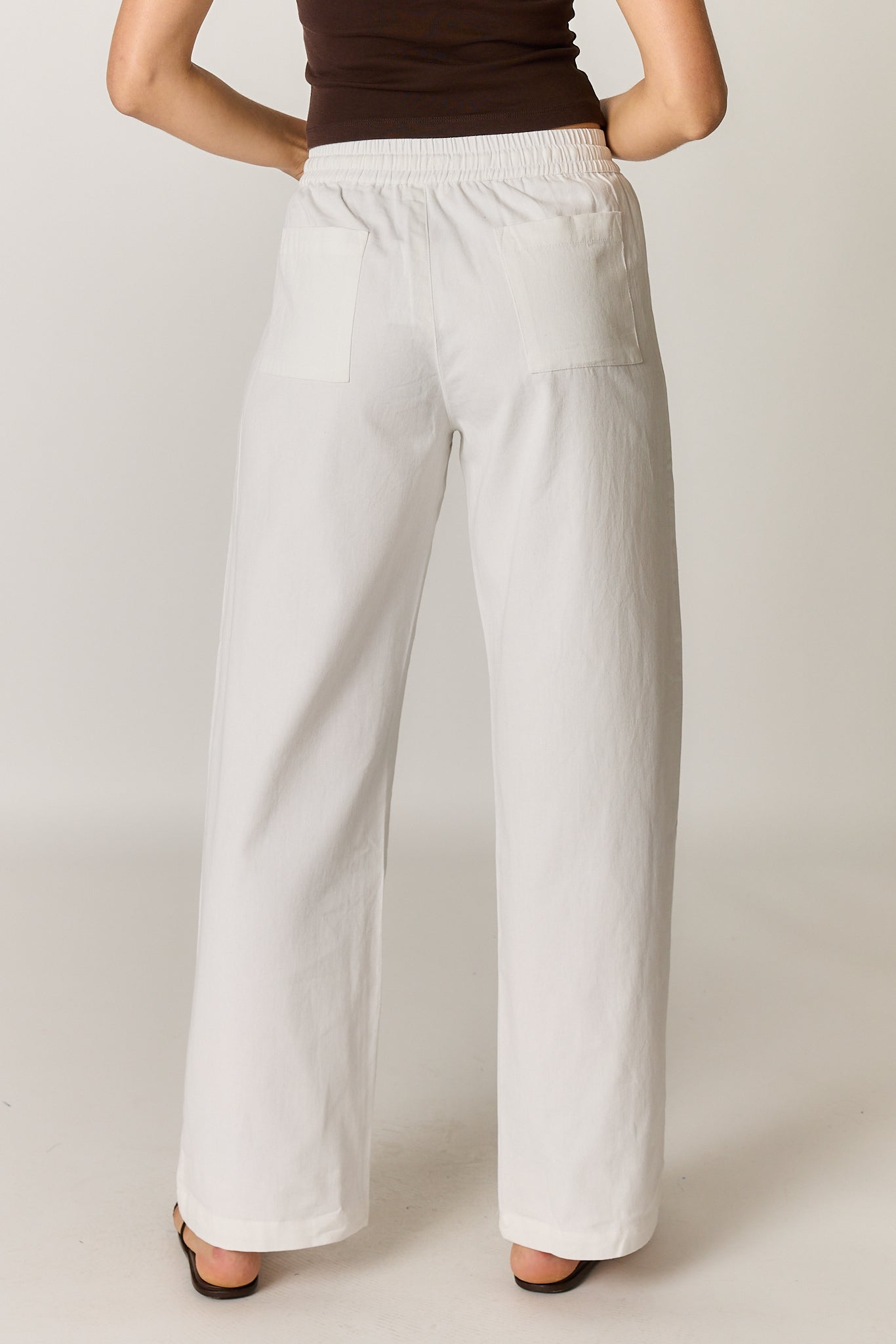 Alma Pocket Pant White Twill