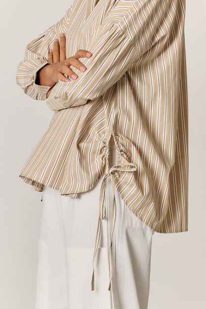 Joni Shirt Tan Stripe
