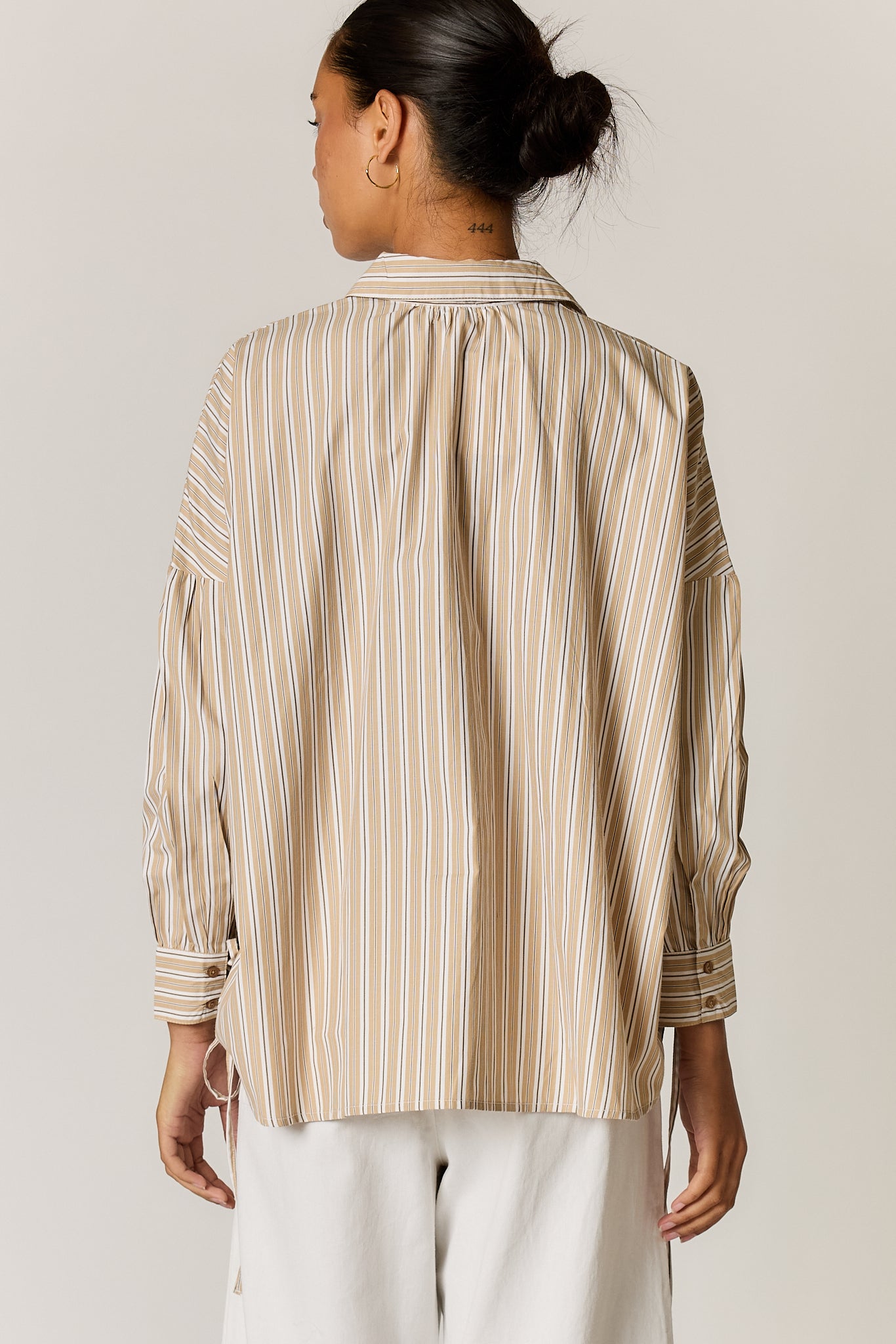 Joni Shirt Tan Stripe