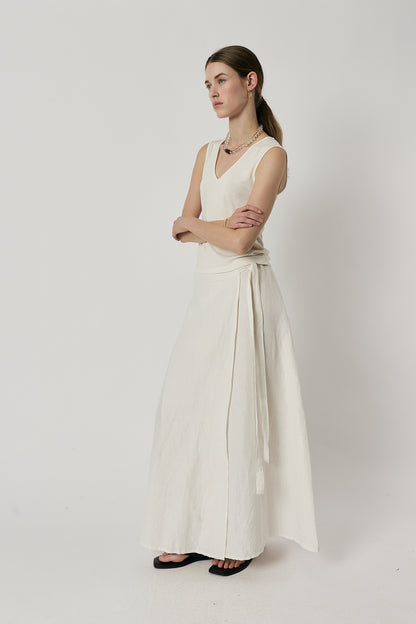 Malin Wrap Skirt White