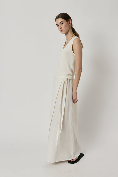 Malin Wrap Skirt White