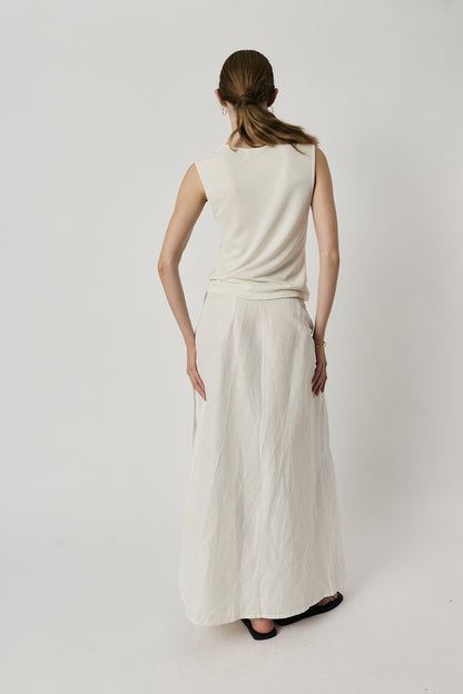 Malin Wrap Skirt White