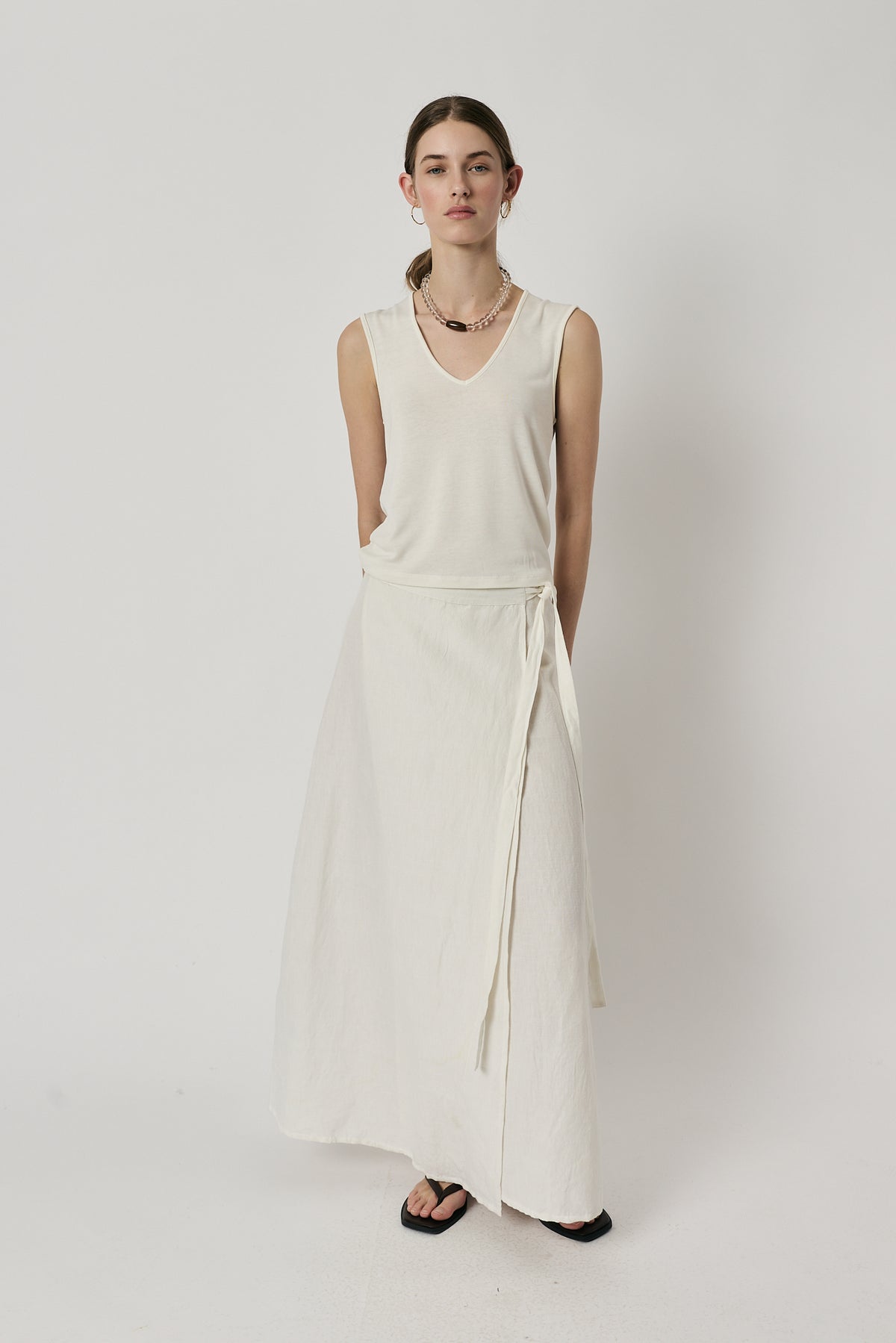 Malin Wrap Skirt White