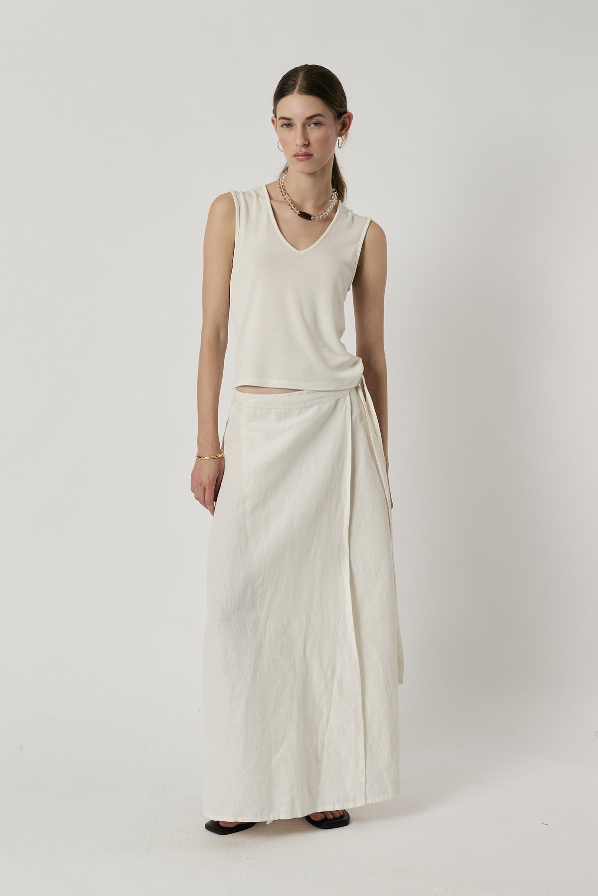 Malin Wrap Skirt White
