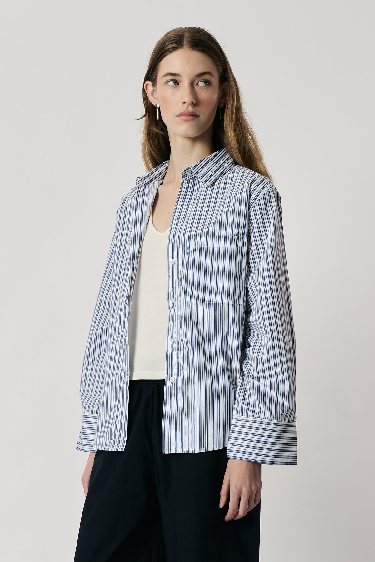RUNA SHIRT LIGHT BLUE STRIPE
