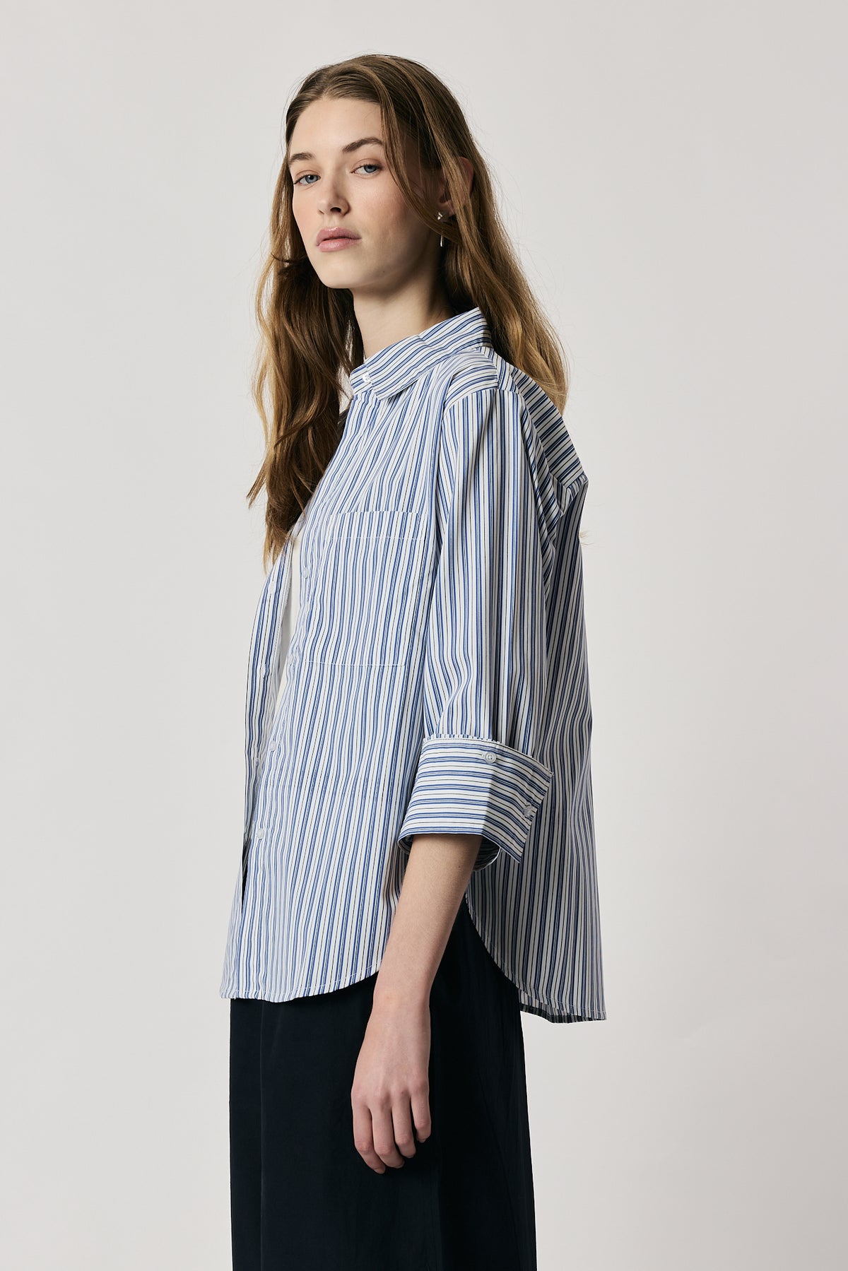 RUNA SHIRT LIGHT BLUE STRIPE