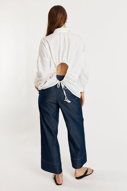 Casa Cut Out Shirt White