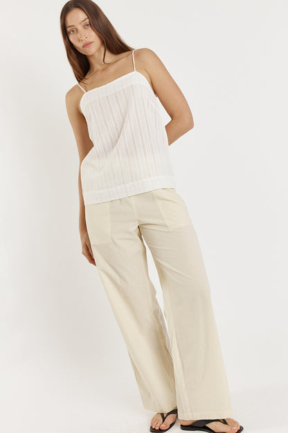 Cassis Singlet White