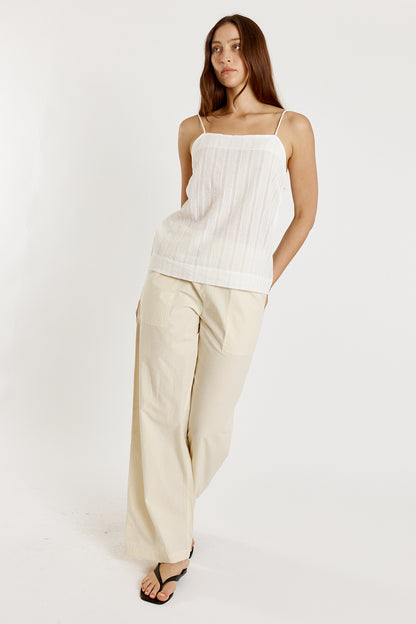 Cassis Singlet White