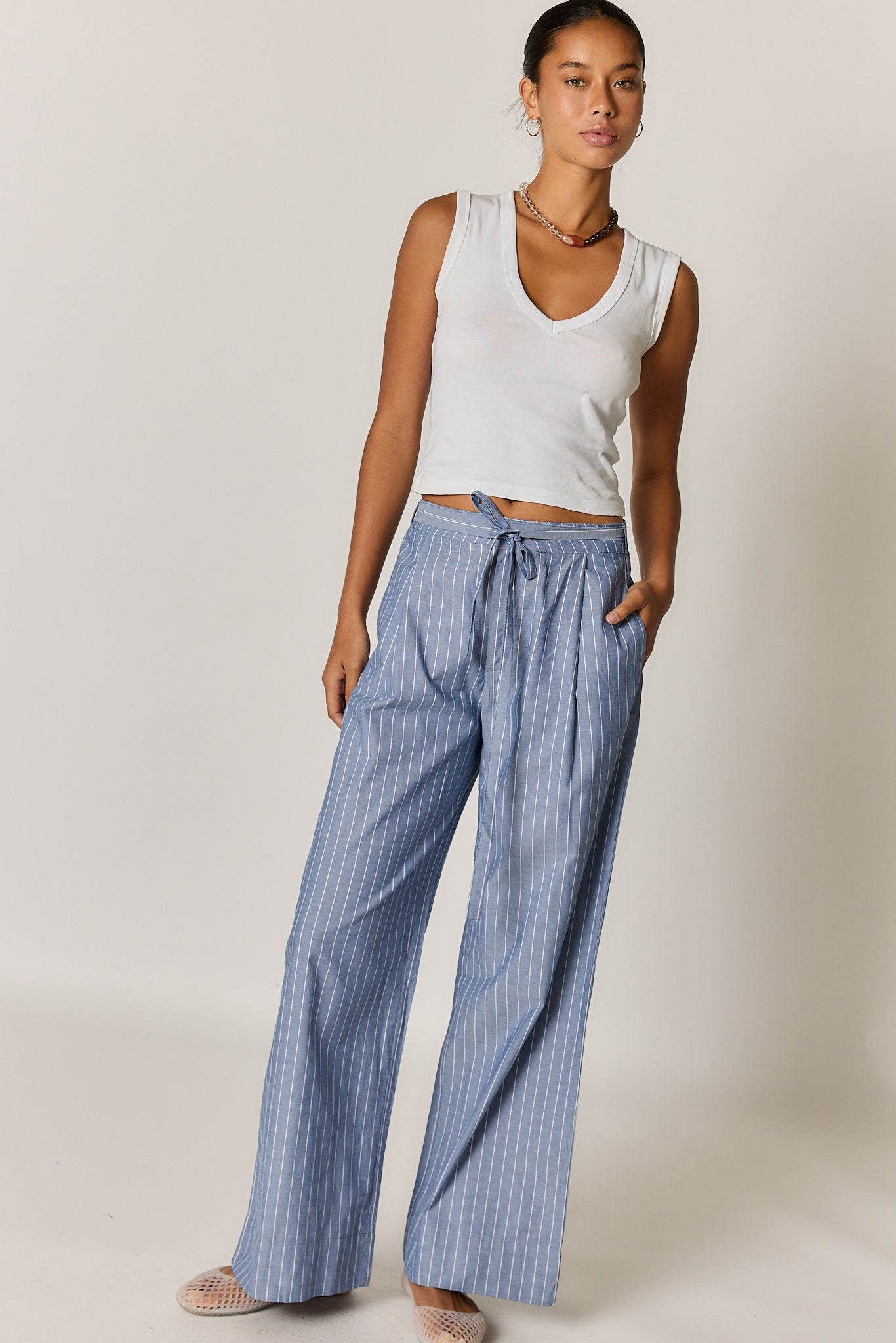 Floyd Tie Pant Pin Stripe