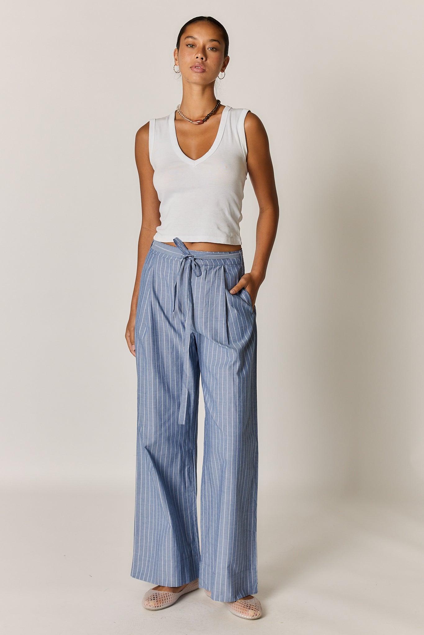 Floyd Tie Pant Pin Stripe