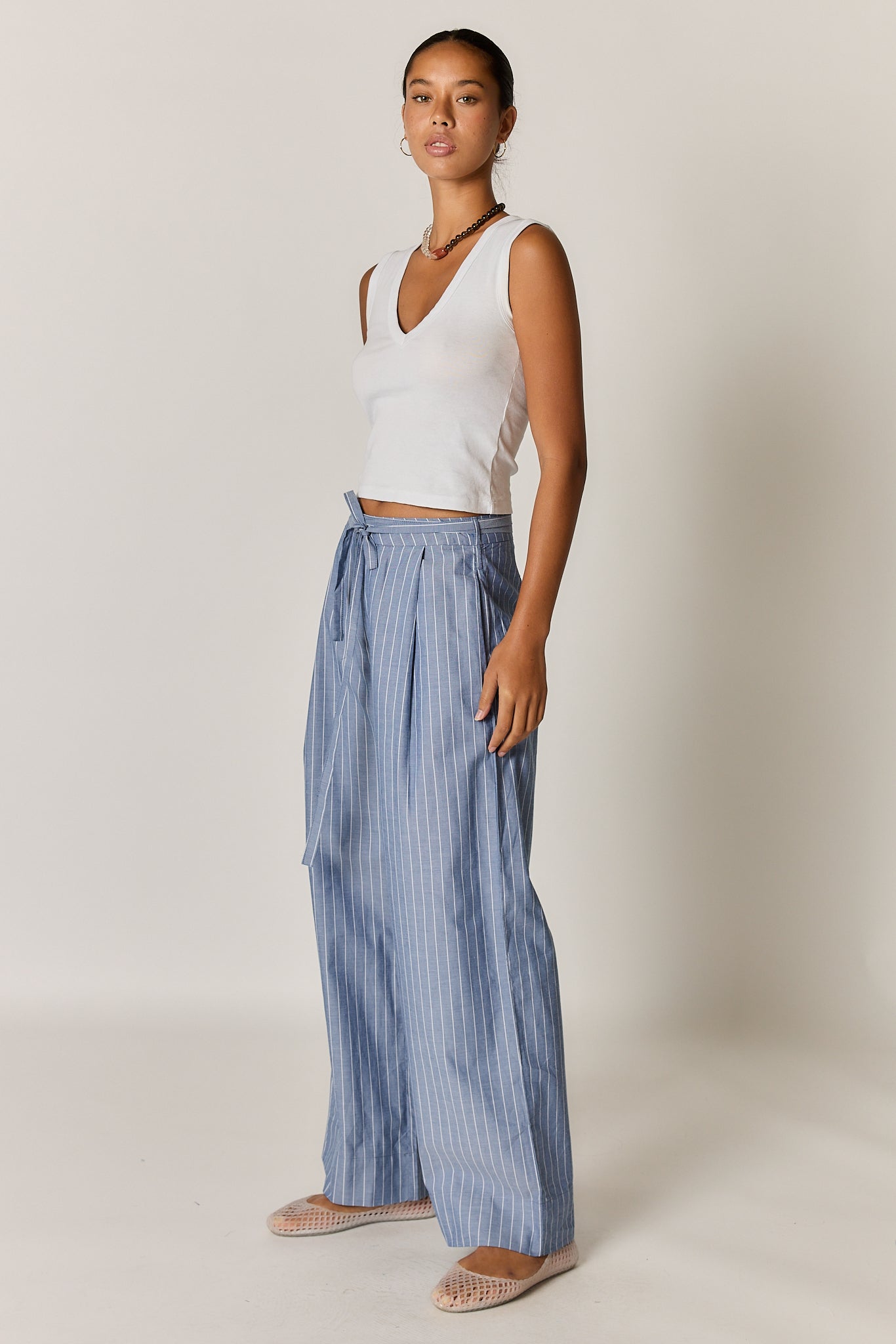 Floyd Tie Pant Pin Stripe