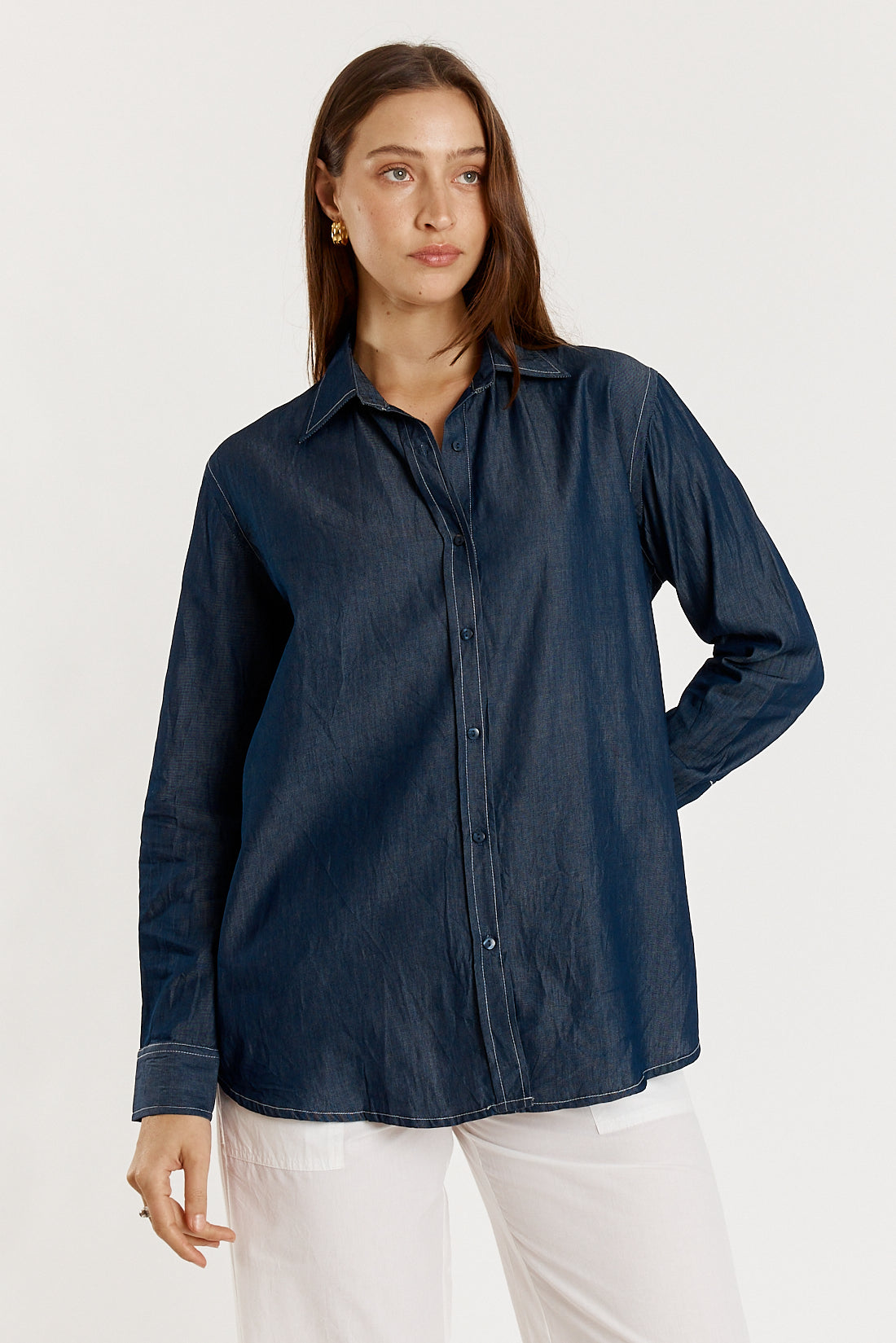 Gimlet Button Up Shirt Denim