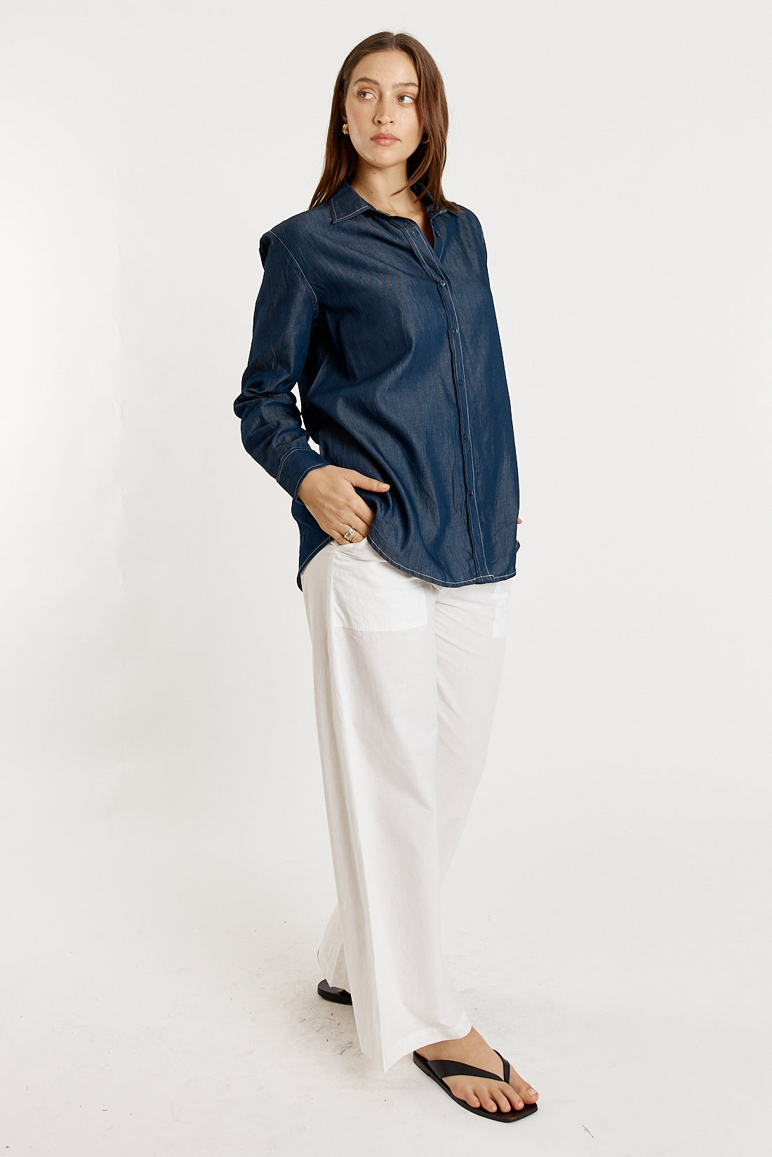 Gimlet Button Up Shirt Denim