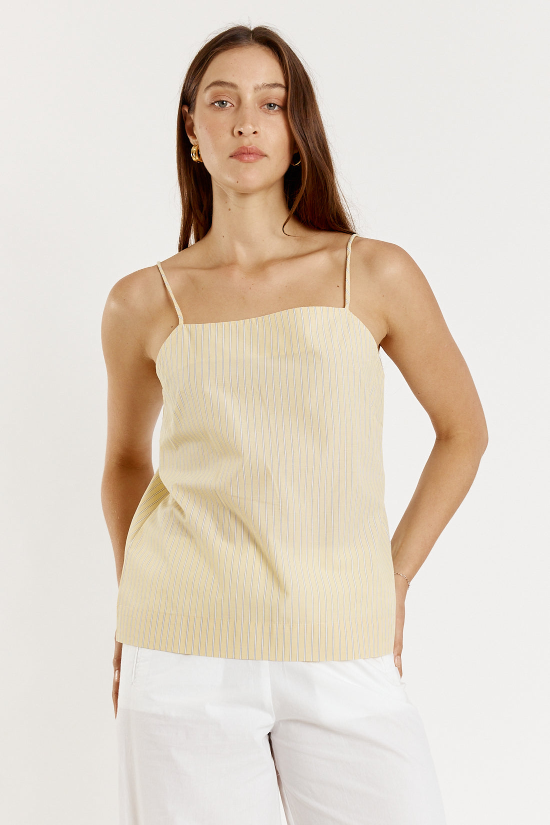 Lunel Singlet Yellow Stripe