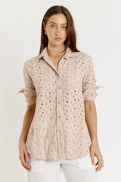 Olive Shirt Cream
