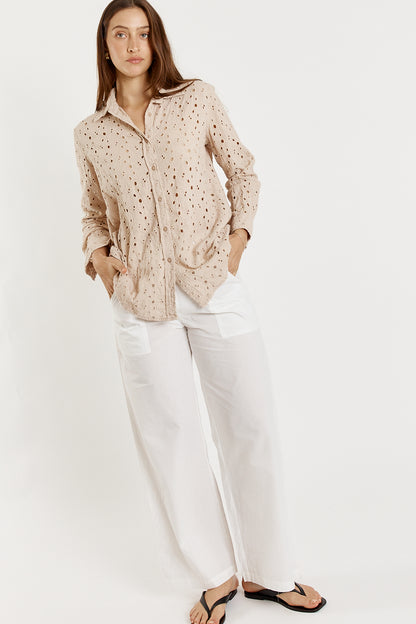 Olive Shirt Cream