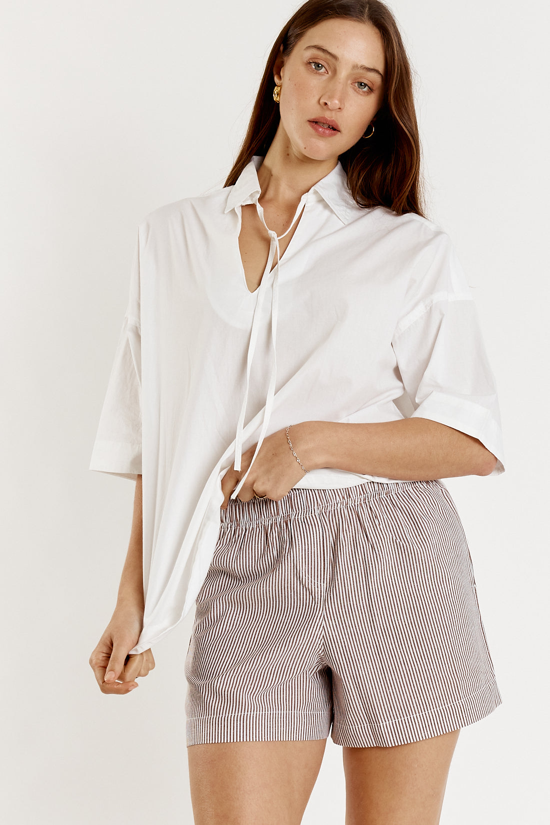 Playa Short Maroon Stripe