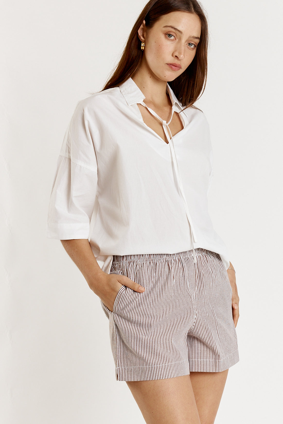 Playa Short Maroon Stripe