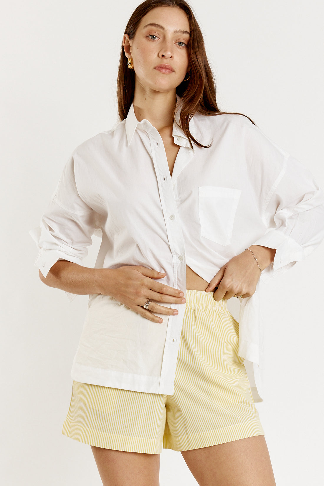 Playa Short Yellow Stripe